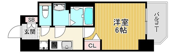 グランカリテ大阪城EASTの物件間取画像